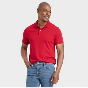 New Goodfellow & Co. Red Velvet Men's Every Wear Polo Shirt Size Large